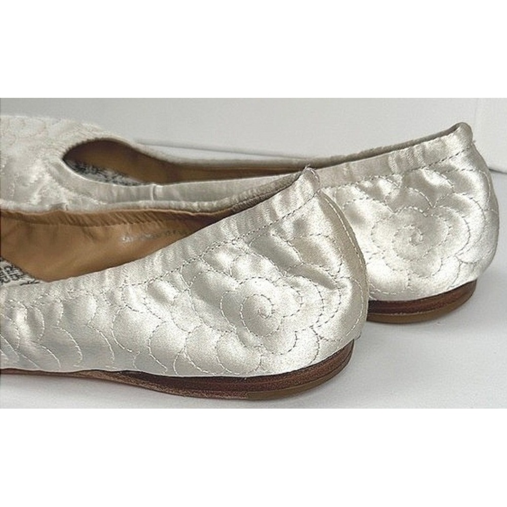 Hey Lady Smitten Ballet Flats Women's 7 Antique Silver Quilted Leather Bridal - Picture 12 of 16